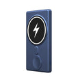 Three-in-one magnetic wireless charging power bank 5000mAh ultra-thin black