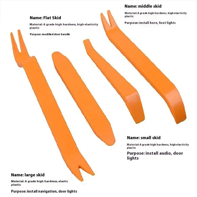 Four piece car interior rocker screwdriver set made from 45 manganese steel for trim removal