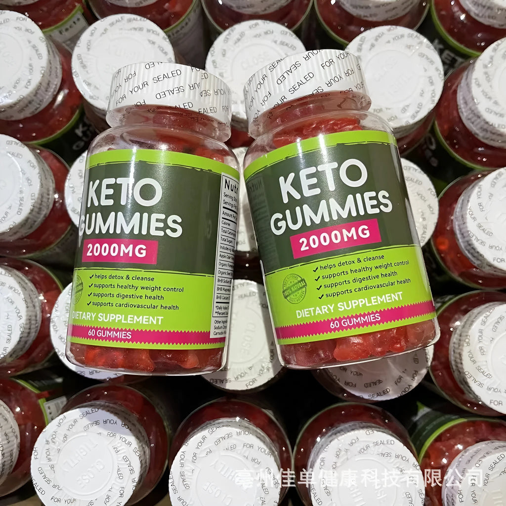 Pure organic keto BHB vinegar candy vitamin supplement bottle with 60 pectin soft tablets