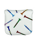 Golf putter protective sleeve with rocket pattern square design in PU leather