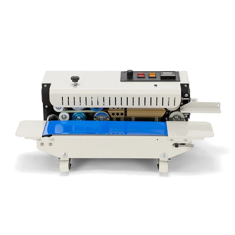 Handheld mini steel sealing machine for printing dates on plastic packaging films.