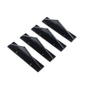 Black carbon fibre triangular rear spoiler for automotive chassis with 15cm foot dimension