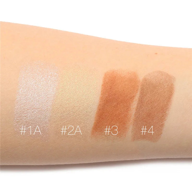 Face contour highlighter makeup stick in a creamy formula for cheekbone and jawline definition.