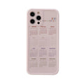Calendar themed TPU back cover phone case for iPhone 11 in light foundation colour, simple design