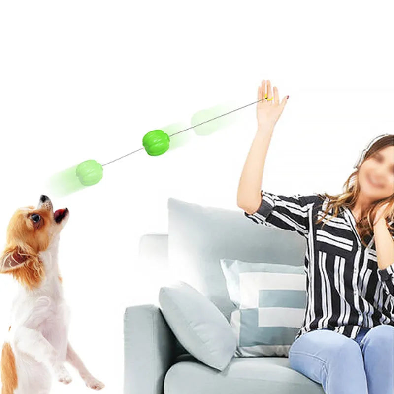 Pumpkin-shaped plastic dog chew toy with squeaker for small dogs in orange colour