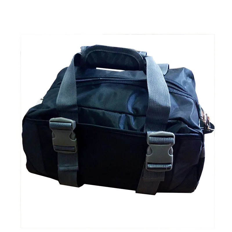 Nylon yoga and gym bag shown in multiple colours including black, blue, green, pink, purple, and red.