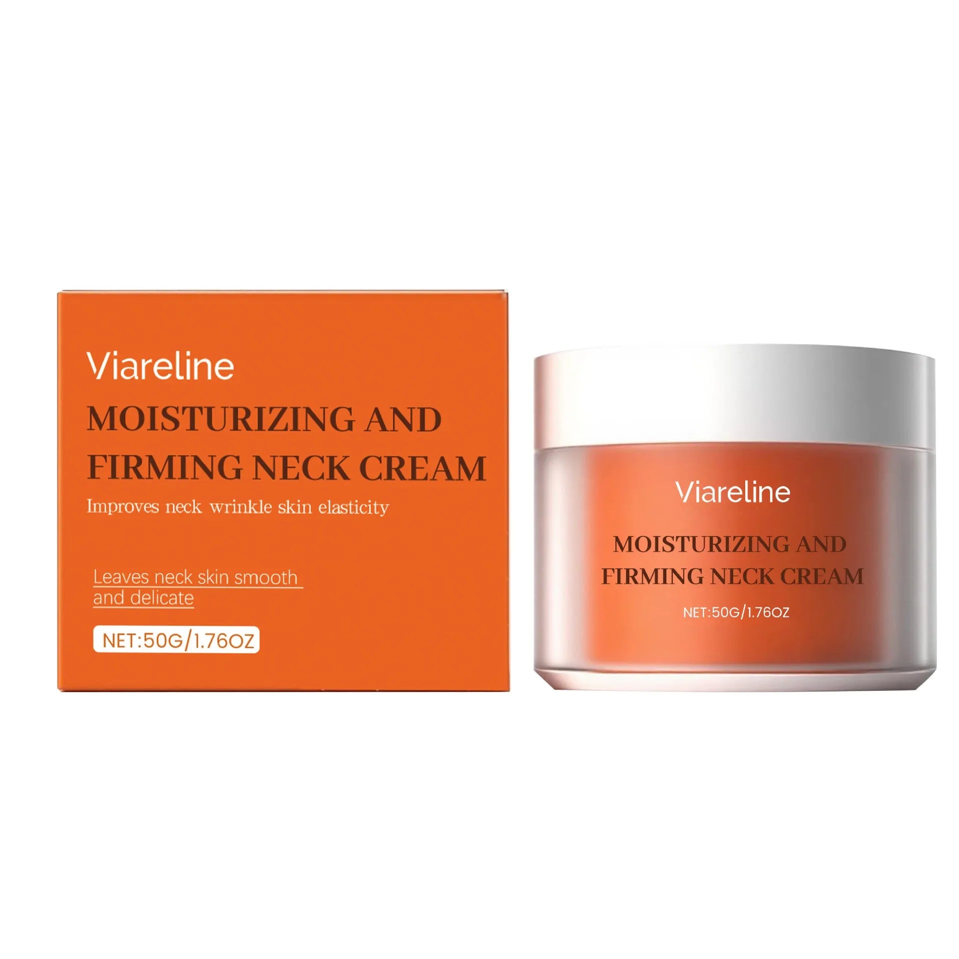 Moisturising neck cream pot with 50g content for neck contour skincare