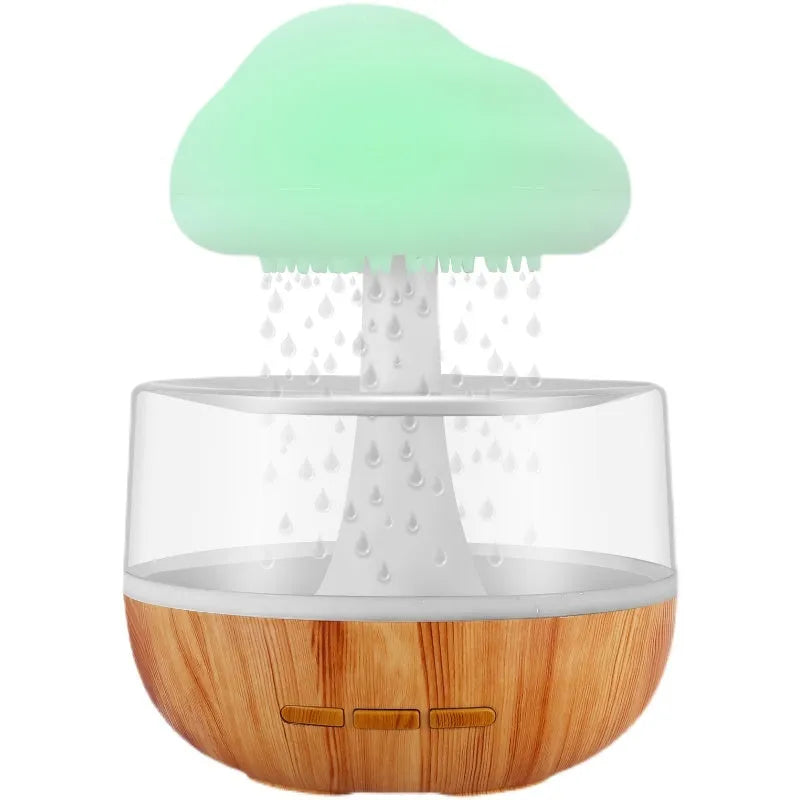 White cloud-shaped humidifier with night light and essential oil diffuser