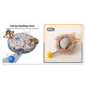 Cat Toy Self-Hi Funny Rolling Ball with plush covering in red, green, and gray colours