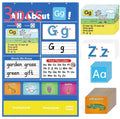 Alphabet learning chart for children with word cards, letter cards, picture cards and songs on 60x40cm sleeve table