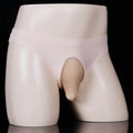 Men's ice silk underwear briefs in black with T-back design and low waist