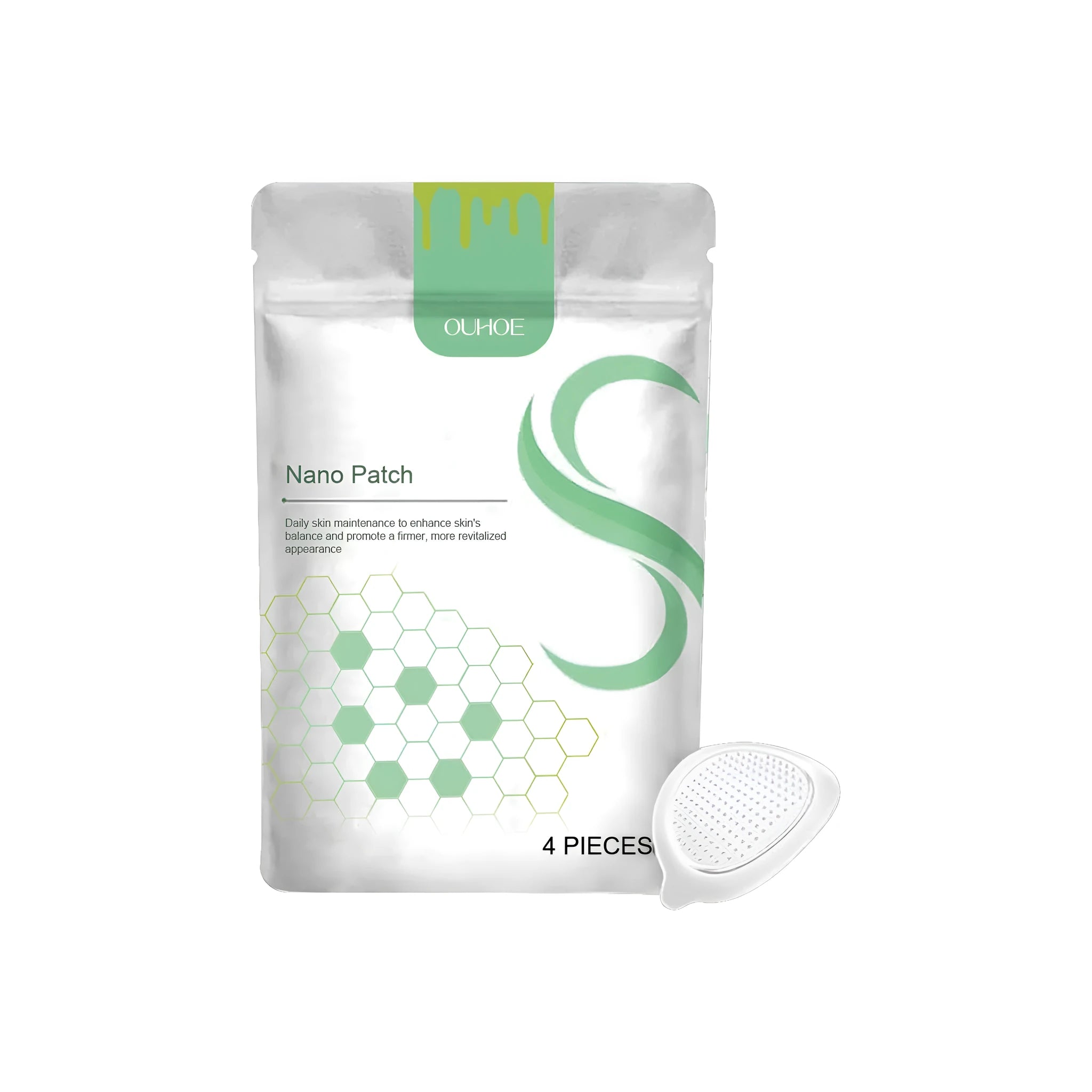 Four micro needle body shaping care patches with natural ingredients including bee venom and black pepper oil