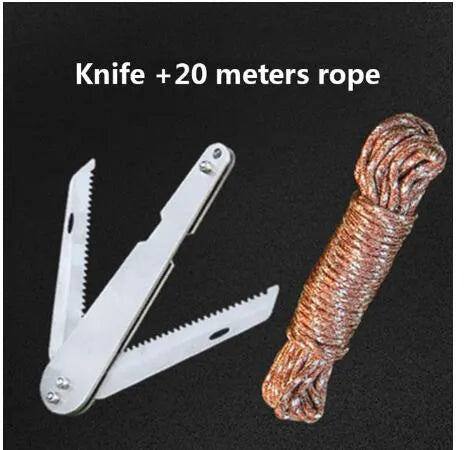 Foldable stainless steel water grass cutter knife with thick blade for fishing weed removal