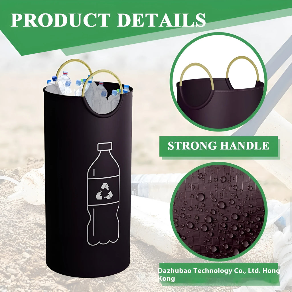 Round multifunctional office outdoor activity trash can in PP plastic measuring 38x72cm with optional pattern