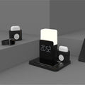 3-in-1 Qi wireless charging stand for smartphones, earbuds and smartwatches in dark green colour