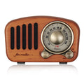 Retro wooden wireless mini speaker in cherry wood or walnut finish with 5W output and Bluetooth connectivity