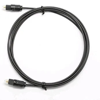 OD2.2 digital audio optical fibre cable with slim 2.2mm profile and optical connectors.