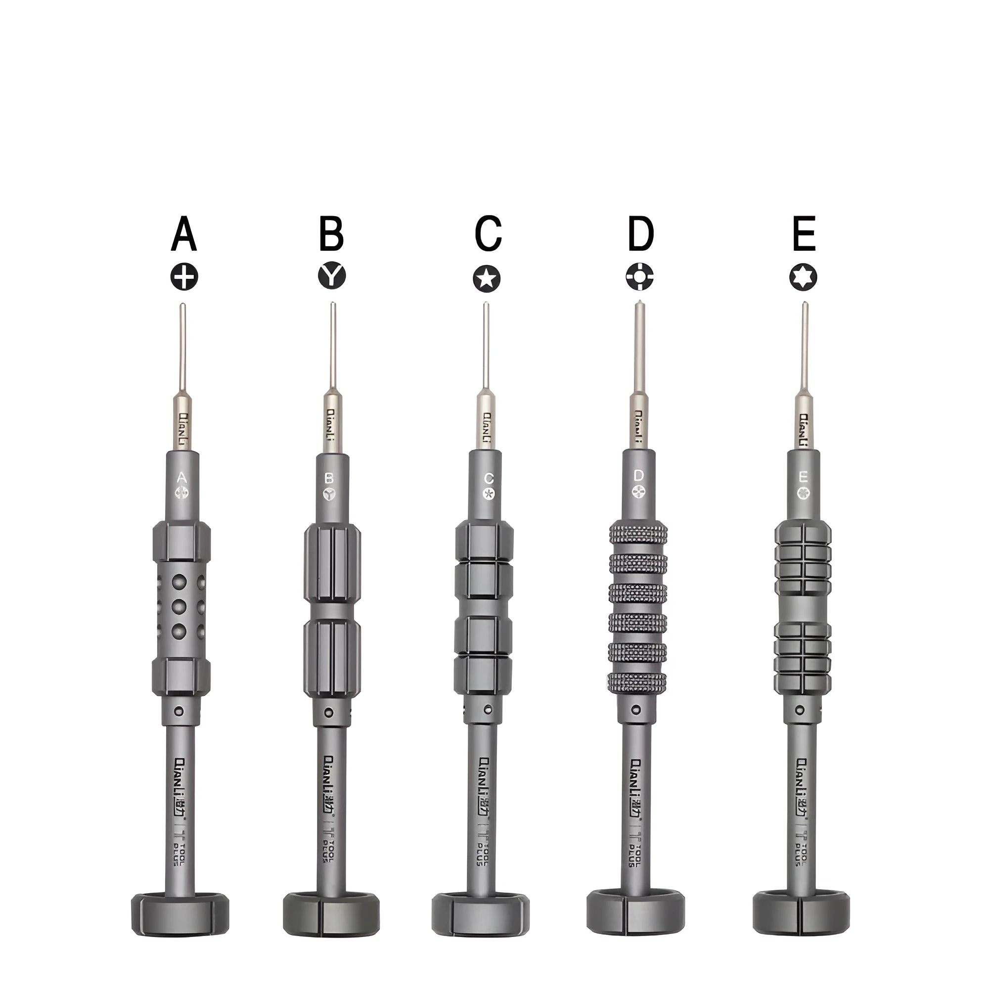 Precision repair tool with multiple head types including T2 for iPhone repair