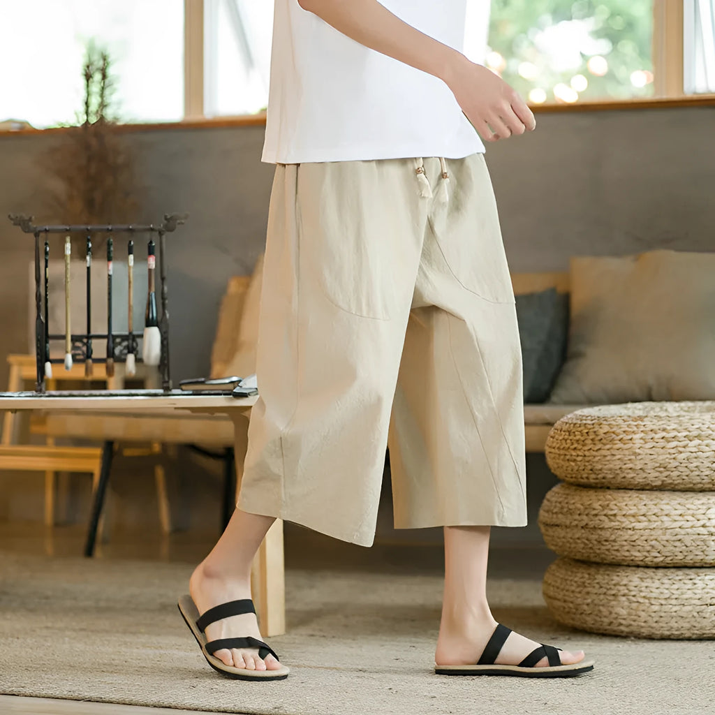 Plus size women's linen casual shorts in straight leg skinny fit available in five summer colours