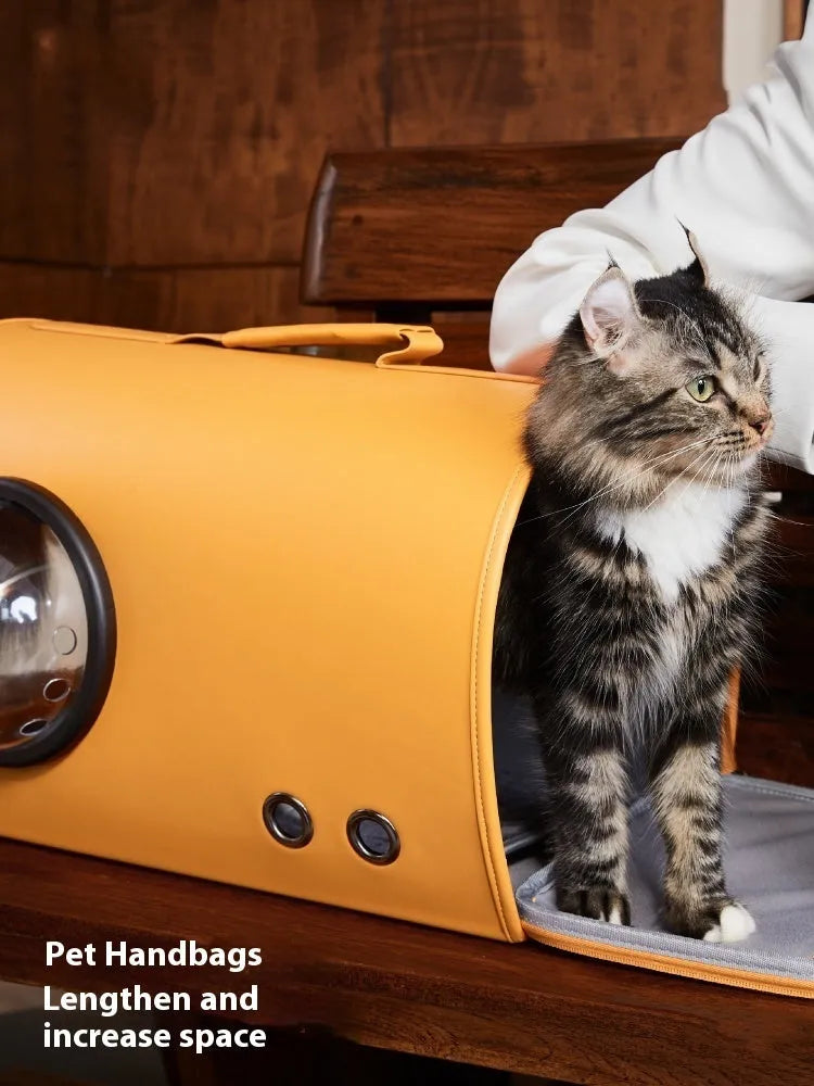 Outdoor portable pet bag for cats and small dogs with 50cm dimensions and 10kg capacity
