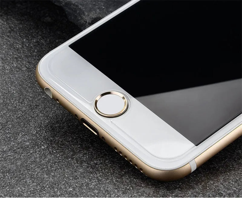 Tempered glass screen protector with 9H hardness for iPhone on a clean surface