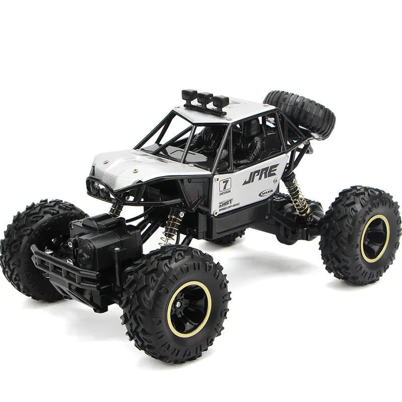 Large black 4WD off-road remote control climbing car with 2.4G wireless remote