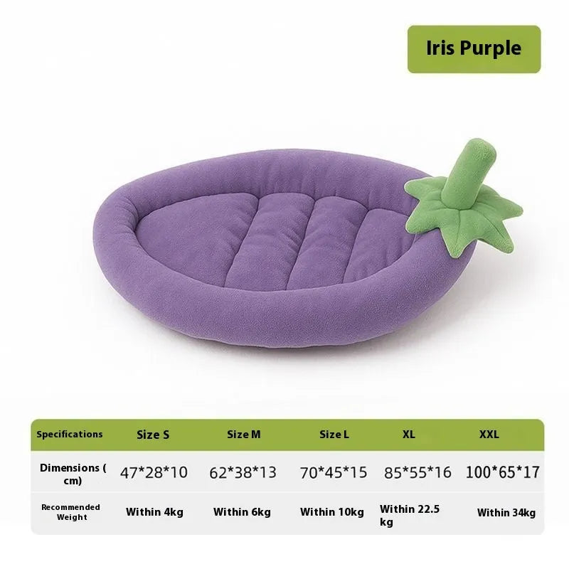 Removable washable dog mat in cloth material showing five size options for dogs up to 29kg
