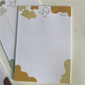 B5 sticky note pad with Korean dog designs in six colour options, showing 30 double-tape paper sheets