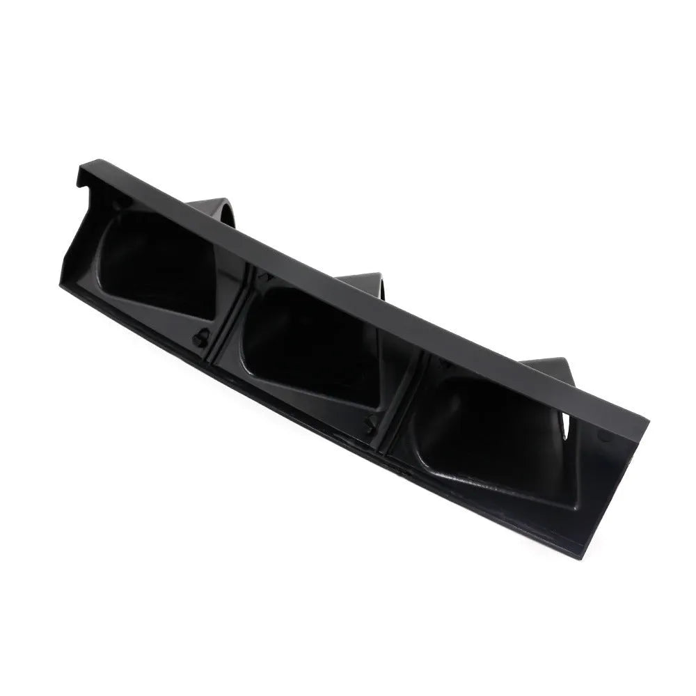 Black ABS plastic instrument stand for 52mm gauges with three mounting holes