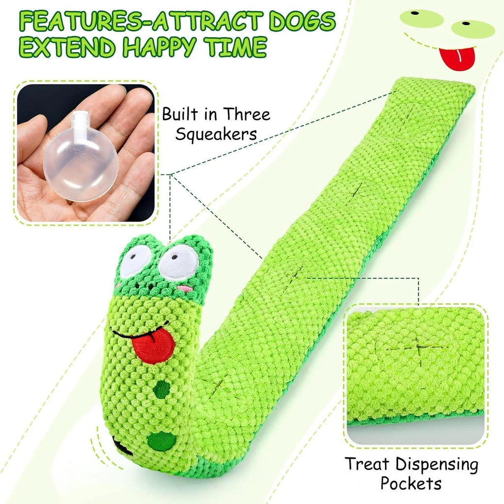 Transformable dog puzzle toy in velvet material with squeakers for foraging training