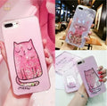 Four glittery cat design phone cases for iPhone 6 through X models