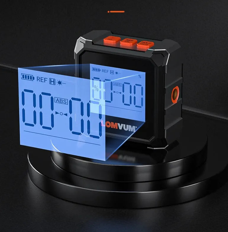 Digital laser infrared tape measure with inclinometer and alloy casing for engineering installations