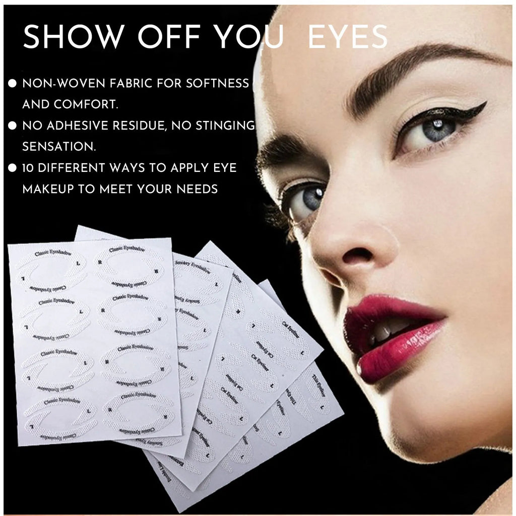 Four reusable eyeliner makeup stencil templates for winged eyeliner and eyeshadow application