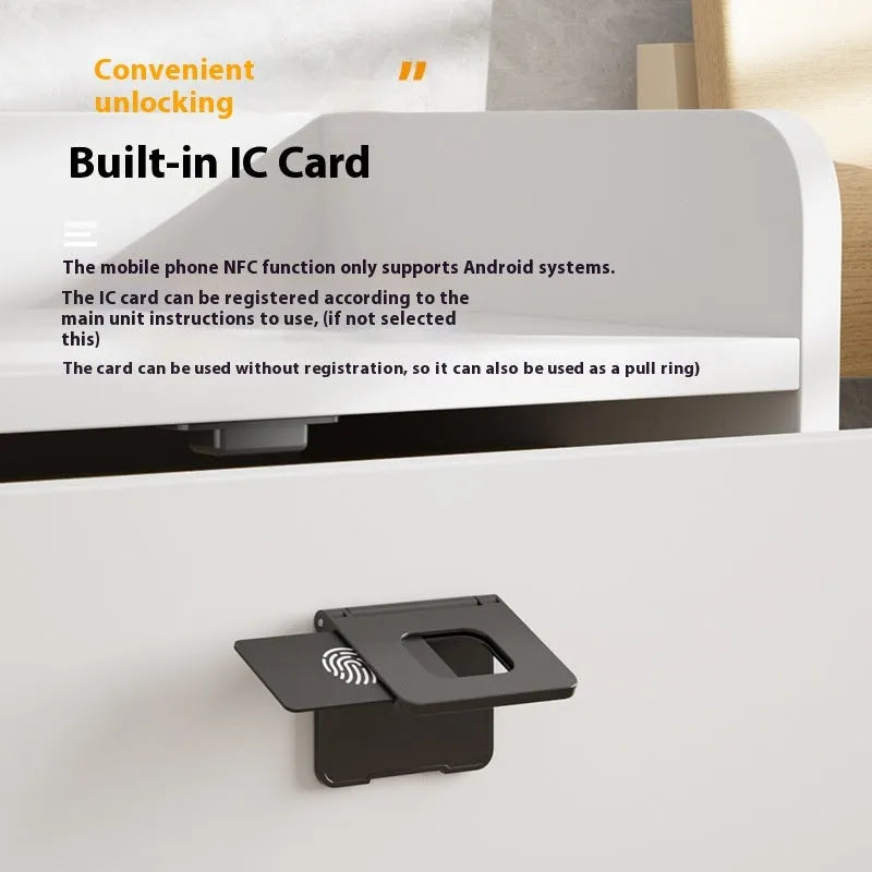 Invisible drawer lock set with keys for furniture, no drilling required.