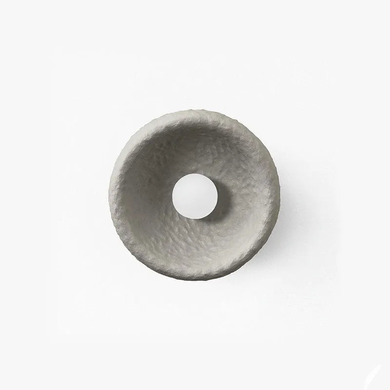Japanese-style modern wall lamp with resin shade in three diameter sizes: 20cm, 26cm, and 32cm