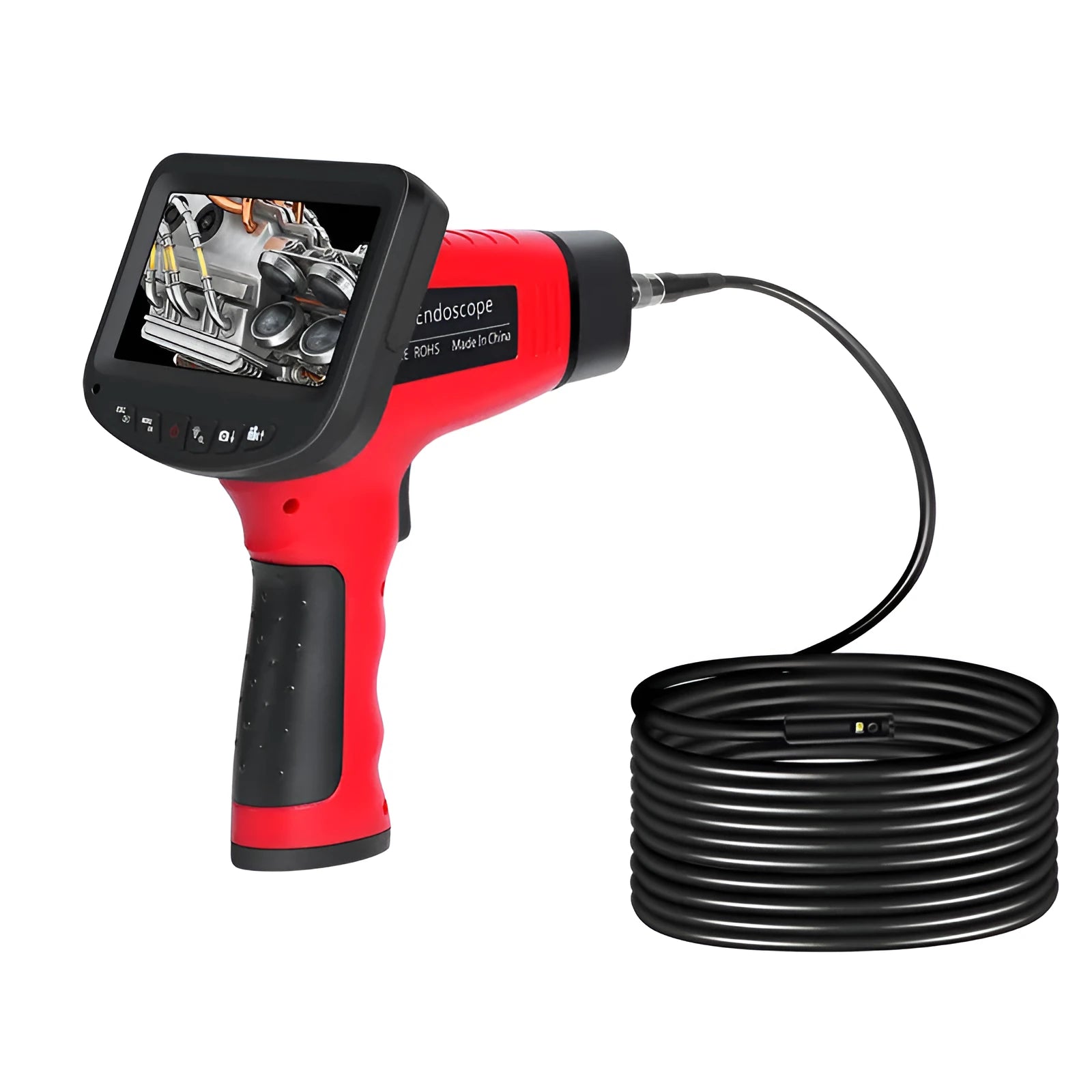 8.5mm diameter dual-lens endoscope inspection camera with hard wire cable and memory card