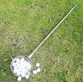 Stainless steel golf ball picker with metallic finish for retrieving balls