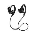 Wireless neck mounted Bluetooth earphones in black, blue, and red colour options