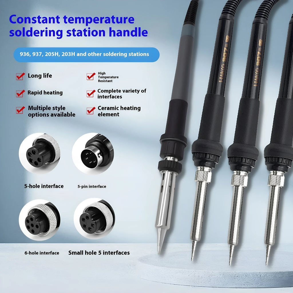 Rubber 5-pin 5-hole soldering iron handle for 60W 220V AC ceramic heating core