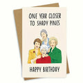 Simple printed birthday greeting card with matching envelope in kraft paper design