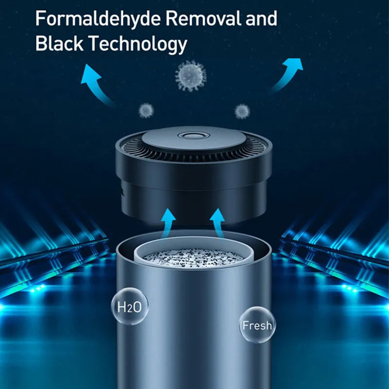 Car cup holder aromatherapy solid balm black aluminium alloy cylinder with Gulong ointment refill