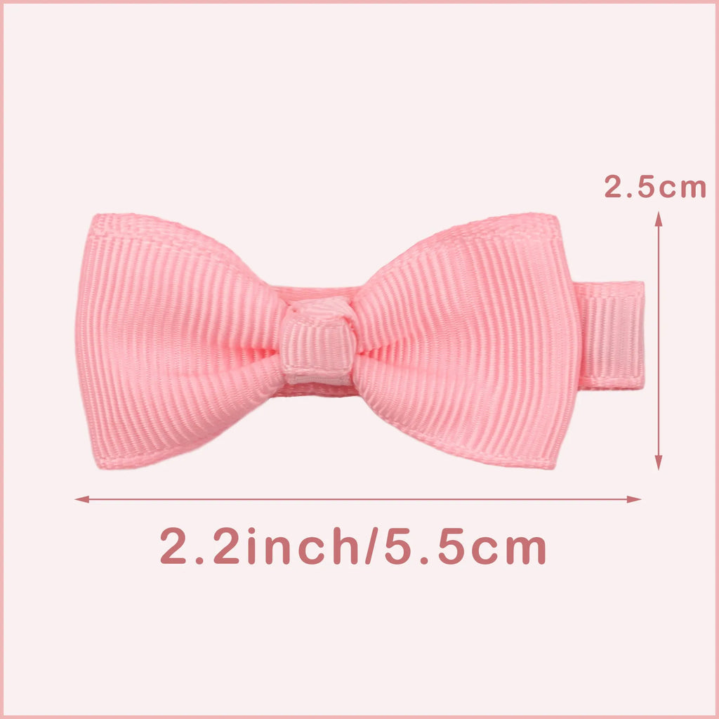 Baby hair clips set with no slip grip in pastel colours including barrettes and bows