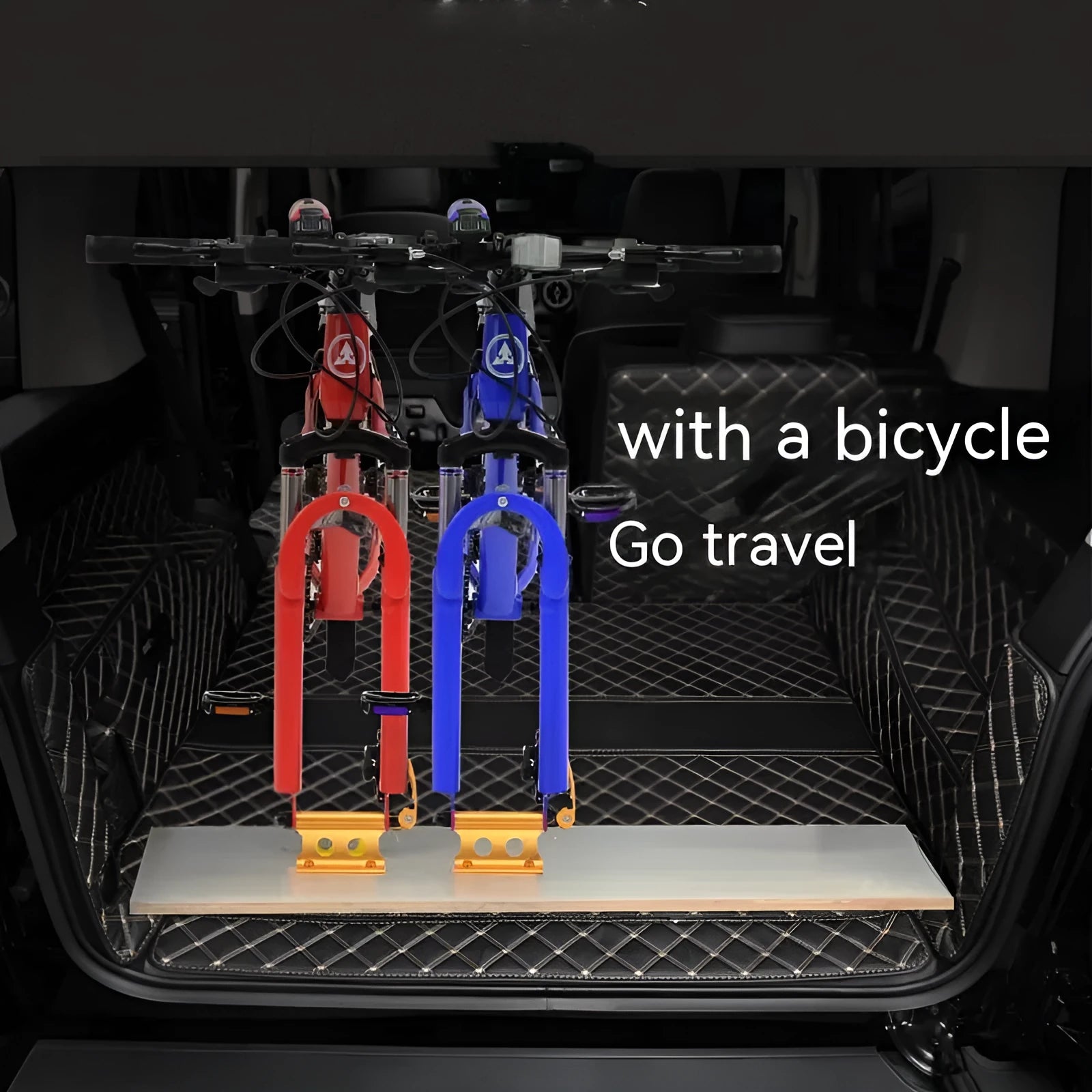 Silver metal bicycle front fork quick release fixing clip for SUV modification and accessory mounting