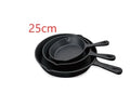 Cast iron non-stick flat bottom frying pan in 16cm, 20cm, or 25cm diameter, old-fashioned Chinese style