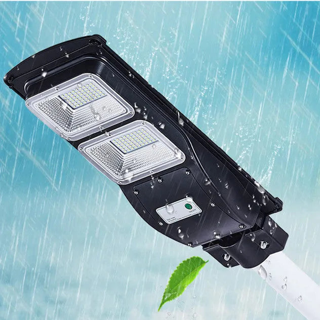 Integrated solar street light unit with LED illumination for outdoor household use