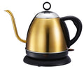 Gold automatic stainless steel kettle with touch control panel and 1 litre capacity