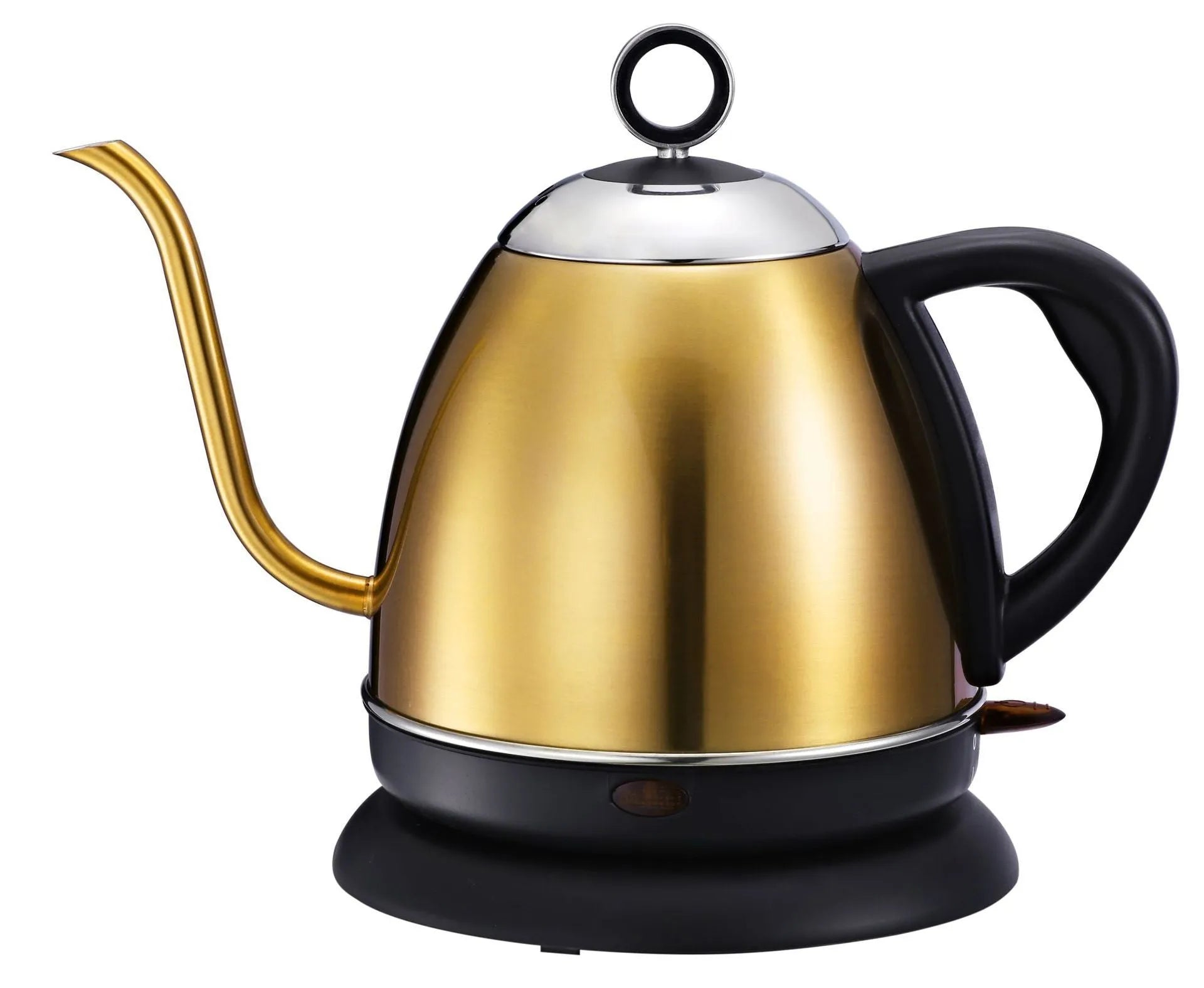 Gold automatic stainless steel kettle with touch control panel and 1 litre capacity