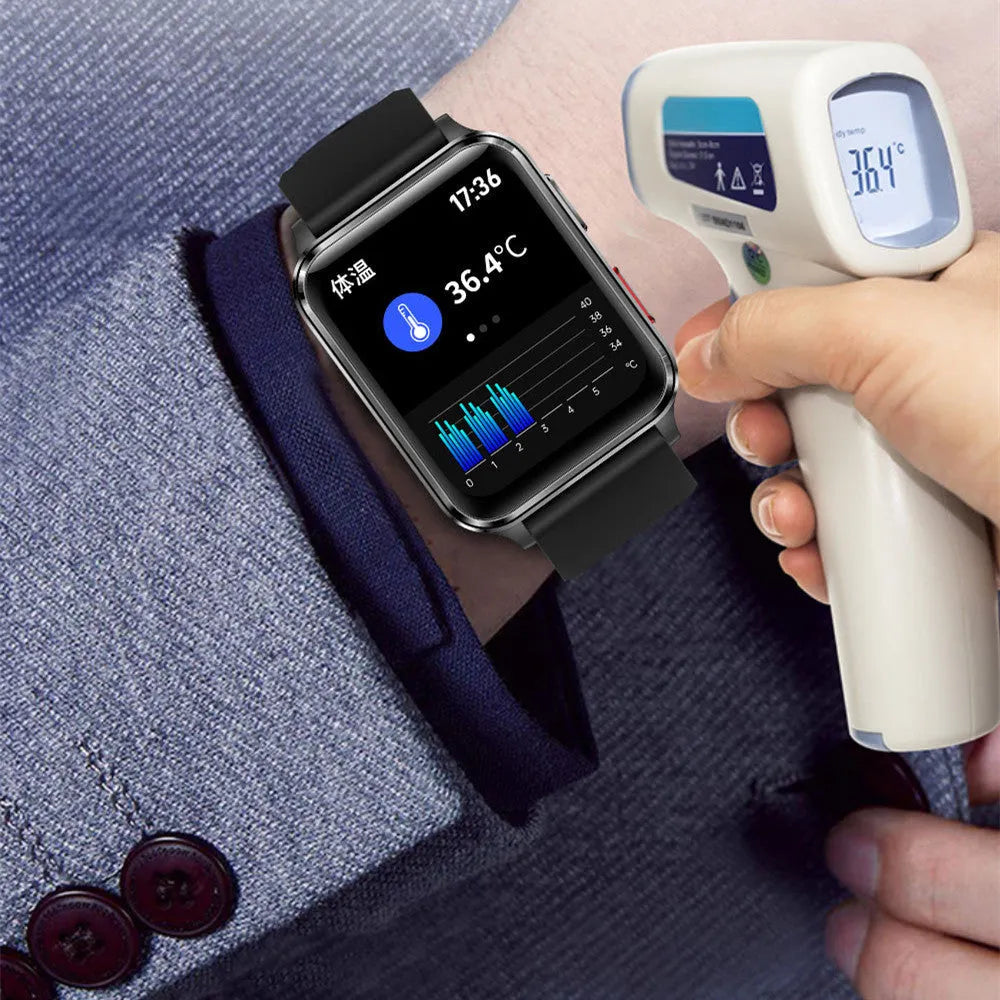 Multi-sport heart rate watch with colour touchscreen on a silicone wristband.