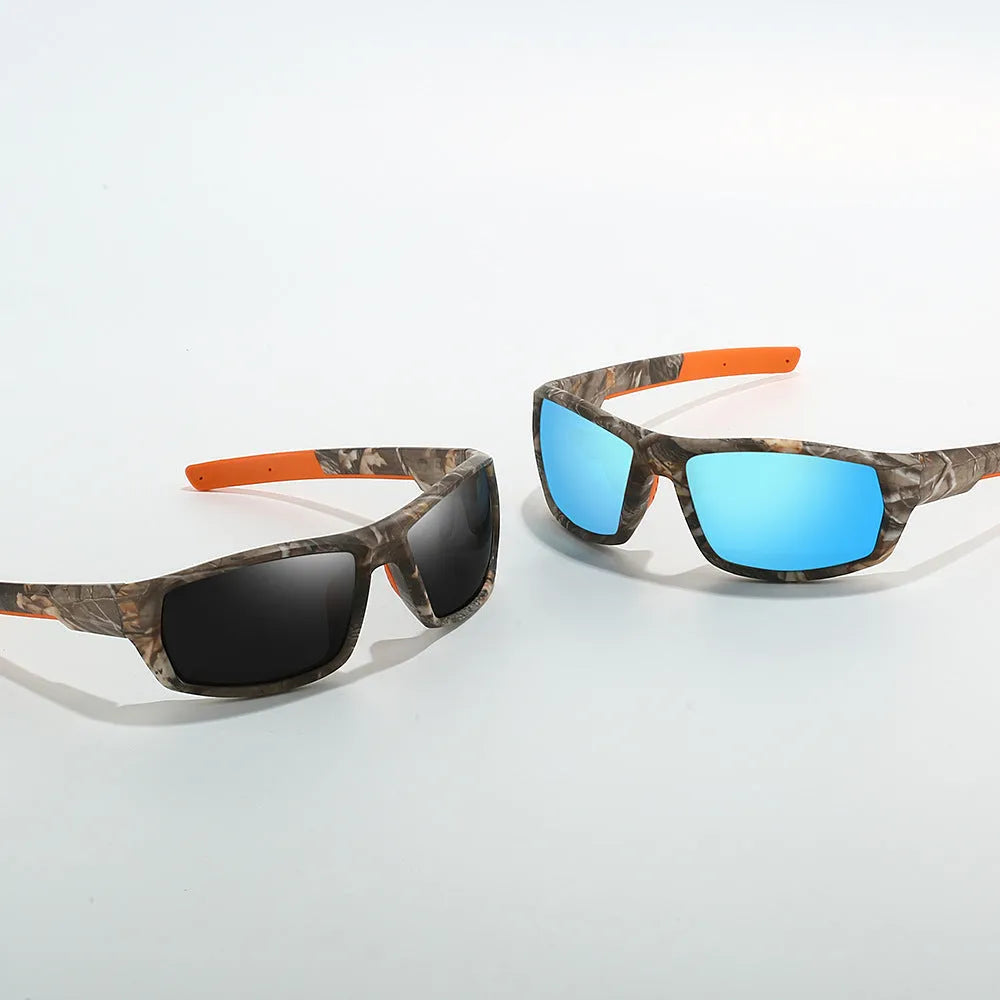 Riding sports sunglasses with TAC polarised lens and PC frame in black grey colour