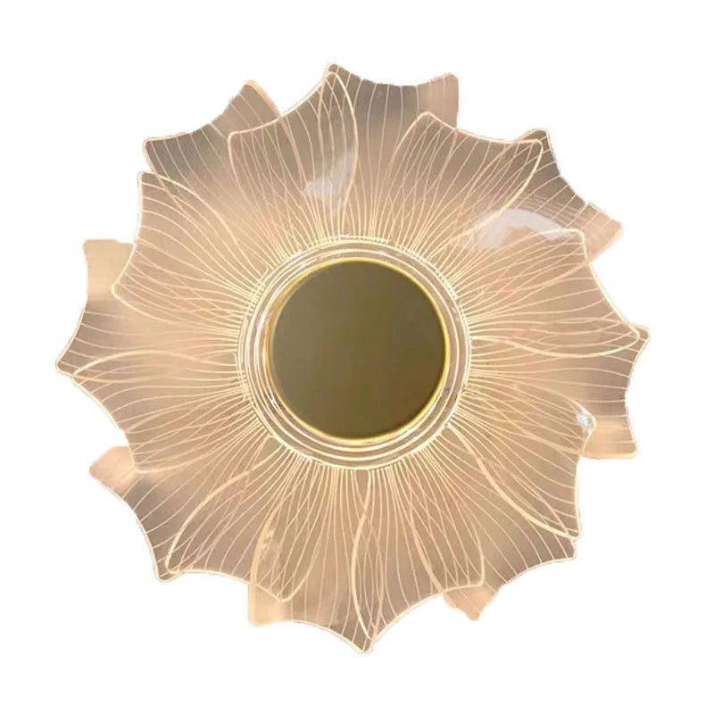 Creative personality petal acrylic LED wall lamp in windmill colour, 175x175mm